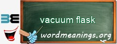 WordMeaning blackboard for vacuum flask